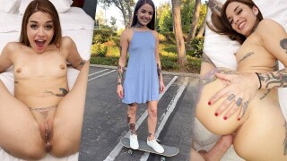 BannedStories – Tattooed Skater Girl Vanessa Vega in Skateboarding and Squirting in Public – Vanessa Vega, Chuck