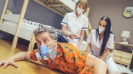 FakeHostel – Stuck Between Two Nurses – Jennifer Mendez, Ariela Donovan, Steve Q